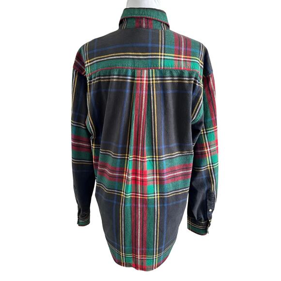 90's Gap Classic Multicolor Tartan PatternPlaid Button Down - Picture 2 of 9